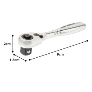 TONE Short Ratchet Handle Compact Head (Socket Hold Type) RH3CHS 3/8" Inch Drive