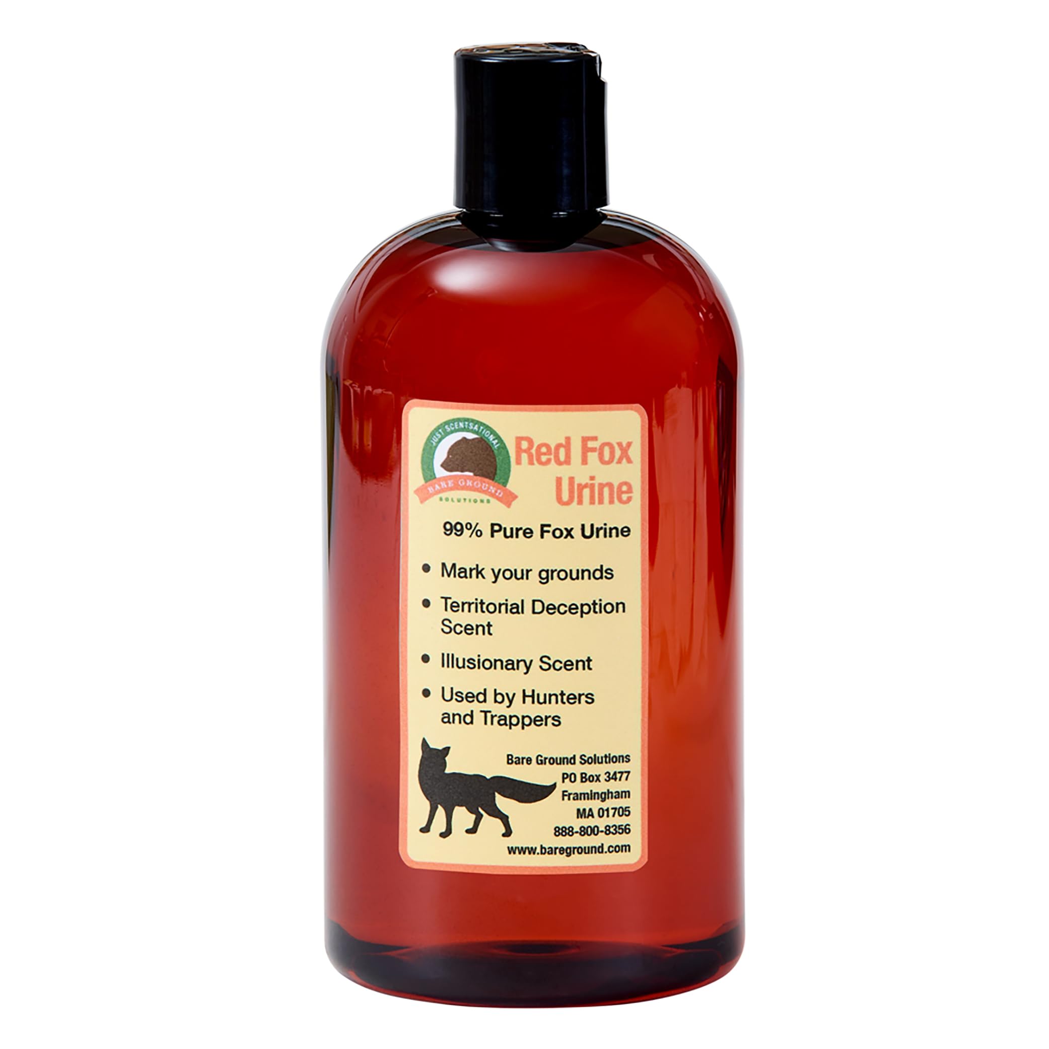 Just Scentsational FU-16 Red Fox Urine for Gardens, Hunters, and Trappers, 16 oz