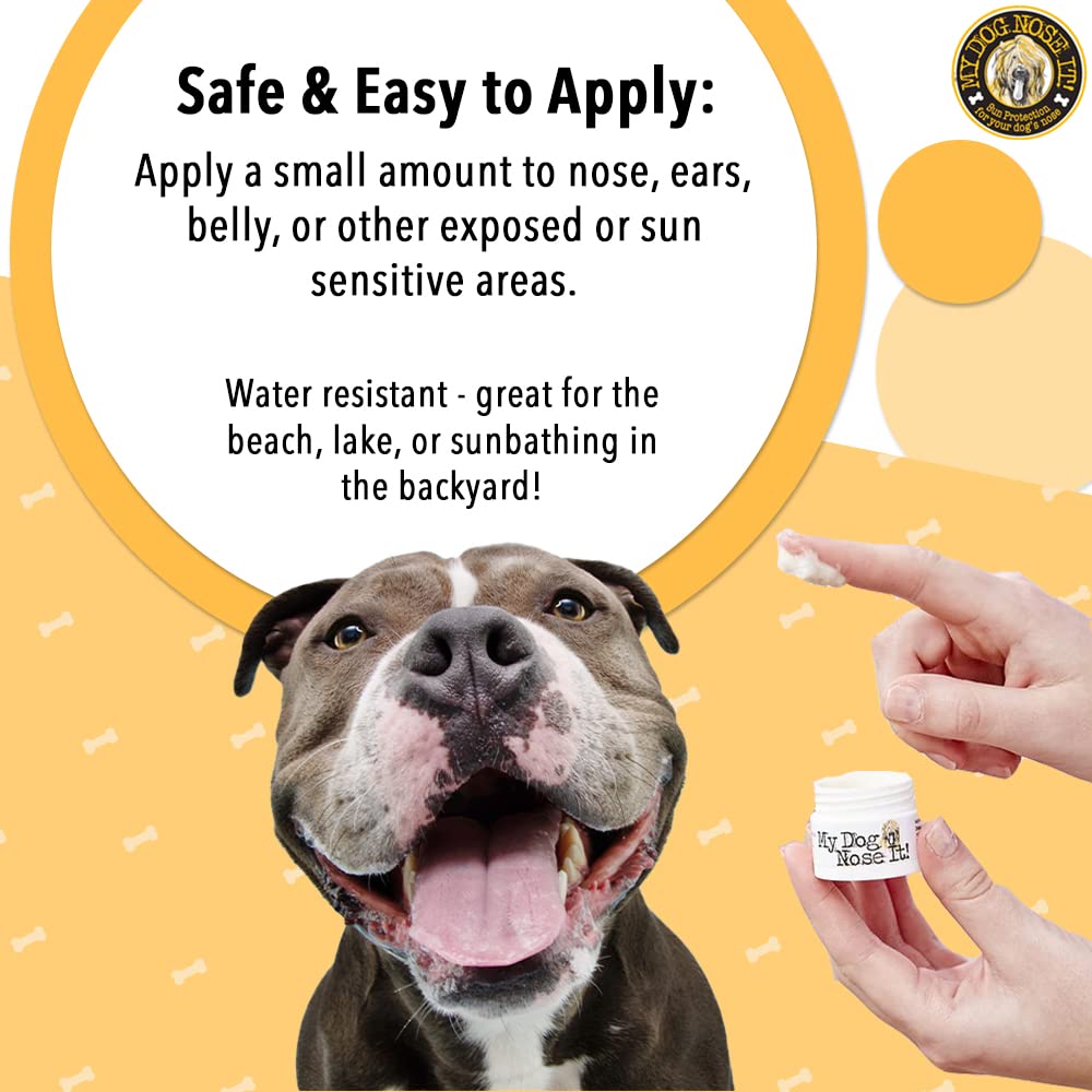 My Dog Nose It Moisturizing Sun Protection Balm for Dogs Noses - Protect Your Dog from Harmful UVA/UVB Rays .5 Ounce