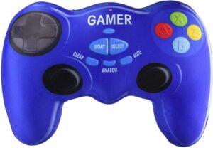 iscream game on! video game controller shaped 17.5" x 14" microbead accent pillow