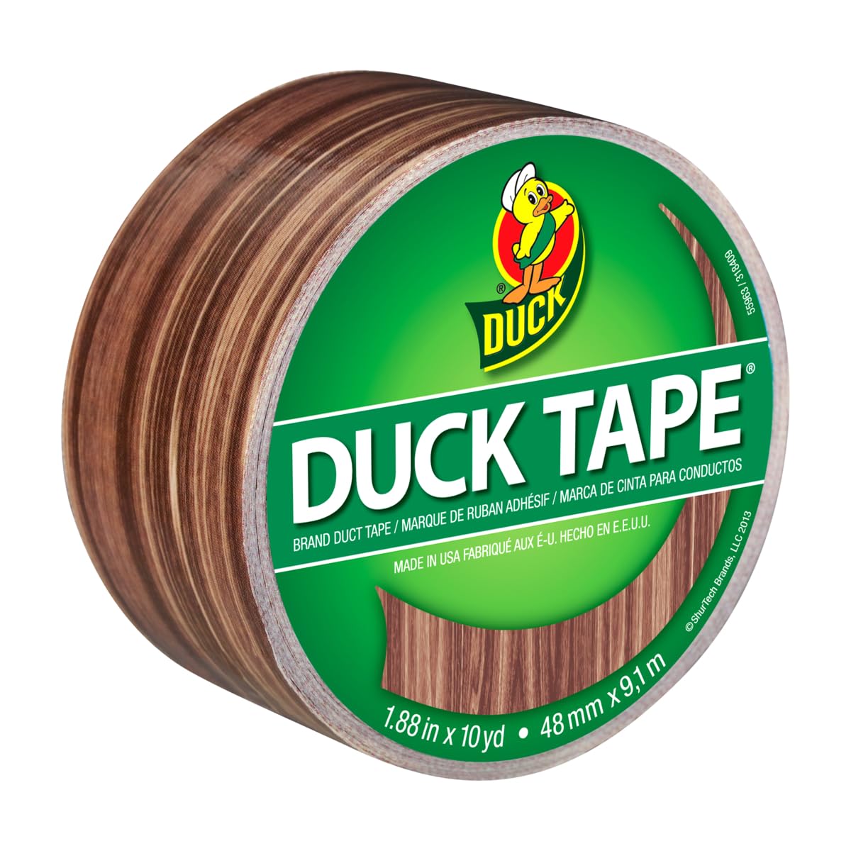 Duck Brand Printed Duct Tape Single Roll, Woodgrain (283051)