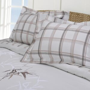 Superior 100% Cotton Duvet Cover Set, Soft Lightweight Duvet Covers, 3-Piece Set Includes 1 Reversible Duvet Cover, 2 Pillow Shams, Sateen Weave, Elmwood Collection, Full/Queen Size