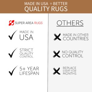 Super Area Rugs Premium Wool Braided Rug - Soft & Reversible Woven Rug- Made in USA - Neutral Rug, 4' X 4' Round