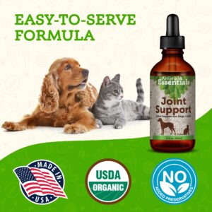 Animal Essentials Joint Support for Dogs & Cats- Joint Supplement, Liquid Joint Formula, Glucosamine, Organic Herbs, Veterinarian Recommended- 2 Fl Oz