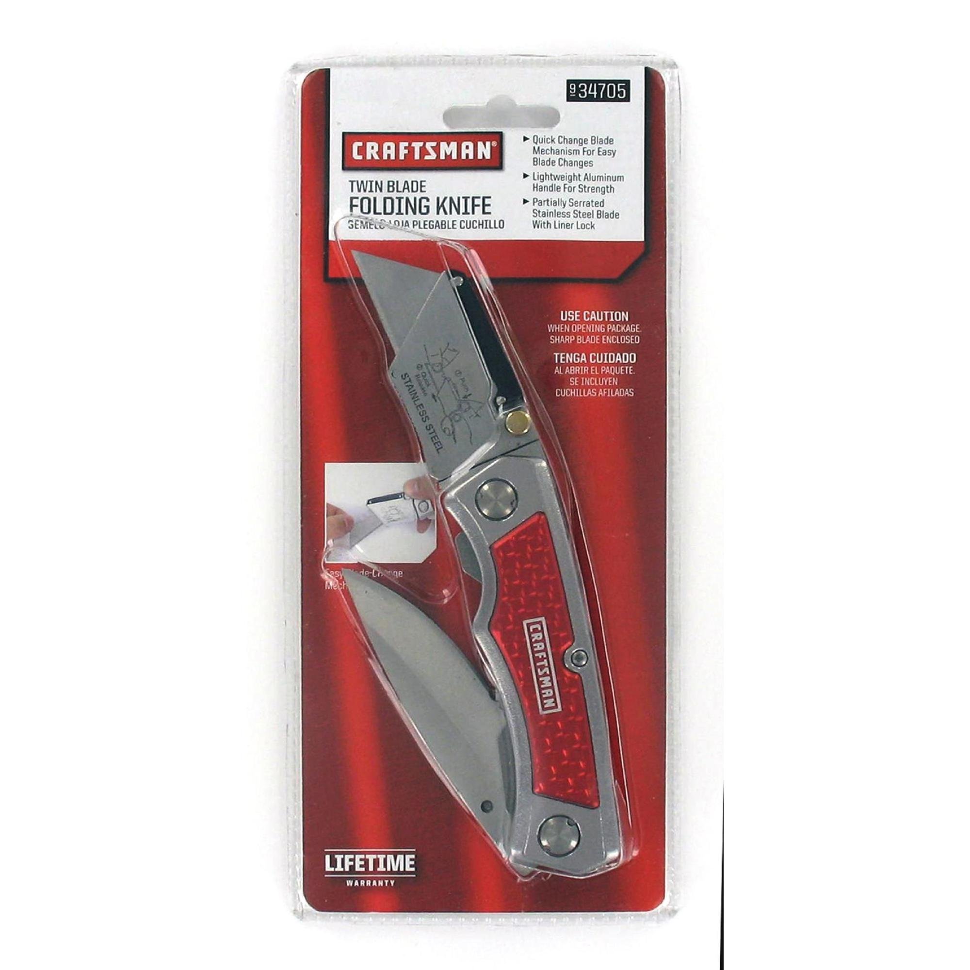 Craftsman Twin-blade Lockback Folding Pocket Knife