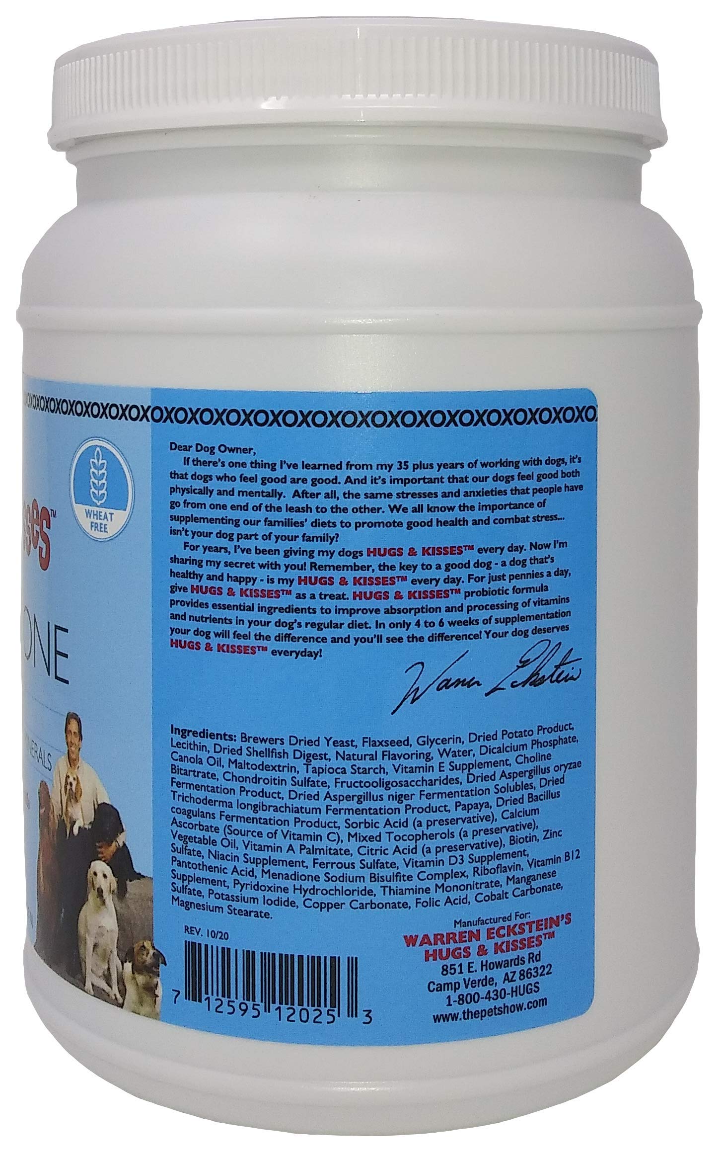 HUGS & KISSES Warren Eckstein's Four-in-One Dog Vitamin Mineral Supplement Treats