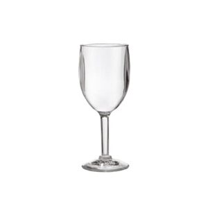 g.e.t. sw-1404-1-san-cl-ec heavy-duty reusable shatterproof plastic wine glasses, 8 ounce, clear (set of 4)