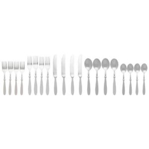 B&F Piece Nikita Bistro 20 Pc Forged Stainless Steel Flatware Set, 3.4 LB, Silver