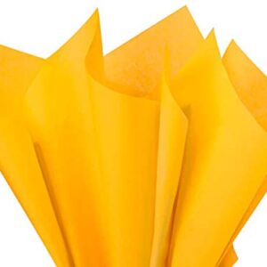 Goldenrod Tissue Paper 15 Inch X 20 Inch - 100 Sheet Pack Premium Tissue Paper By A1 bakery supplies