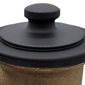 Westbrass 22-1/2" Brass Twist & Close Bath Waste & Overflow with 2-Hole Faceplate, Matte Black, D322-62