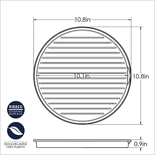 Nordic Ware Microwave 2-Sided Round Bacon and Meat Grill and 10-Inch Deluxe Microwave Plate Cover