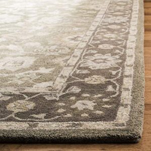 SAFAVIEH Anatolia Collection Accent Rug - 3' x 5', Grey & Dark Grey, Handmade Traditional Oriental Wool, Ideal for High Traffic Areas in Entryway, Living Room, Bedroom (AN585G)