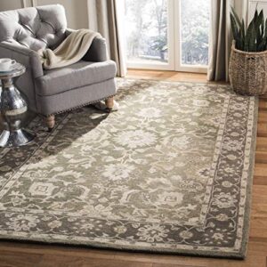 SAFAVIEH Anatolia Collection Accent Rug - 3' x 5', Grey & Dark Grey, Handmade Traditional Oriental Wool, Ideal for High Traffic Areas in Entryway, Living Room, Bedroom (AN585G)