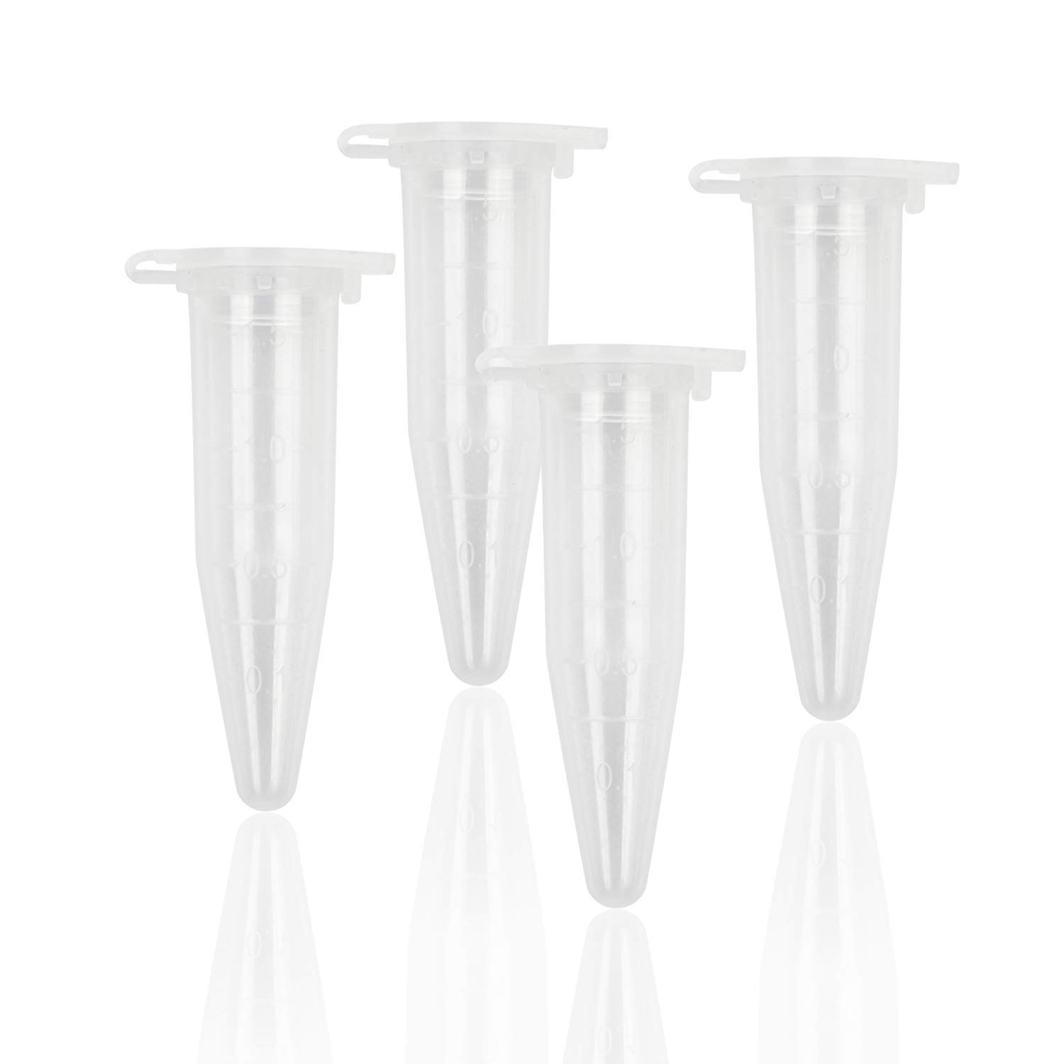 100 Pcs Centrifuge Tubes 1.5 ml Bottom Tip Clear Plastic Test Tube Vials Small Tubes with Caps Small Sample Bottle Vials Container with Cap for Lab