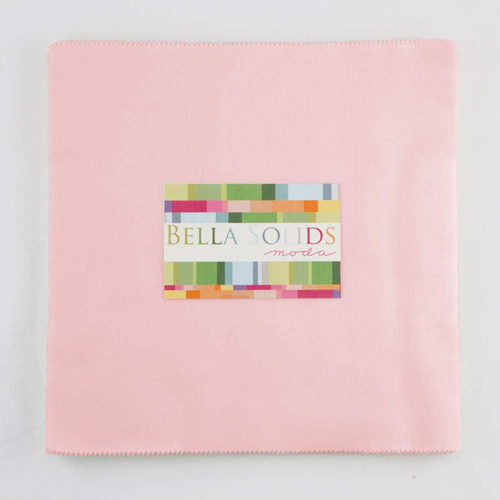 Bella Solids Pink Junior Layer Cake, 20 - 10" Fabric Squares by Moda