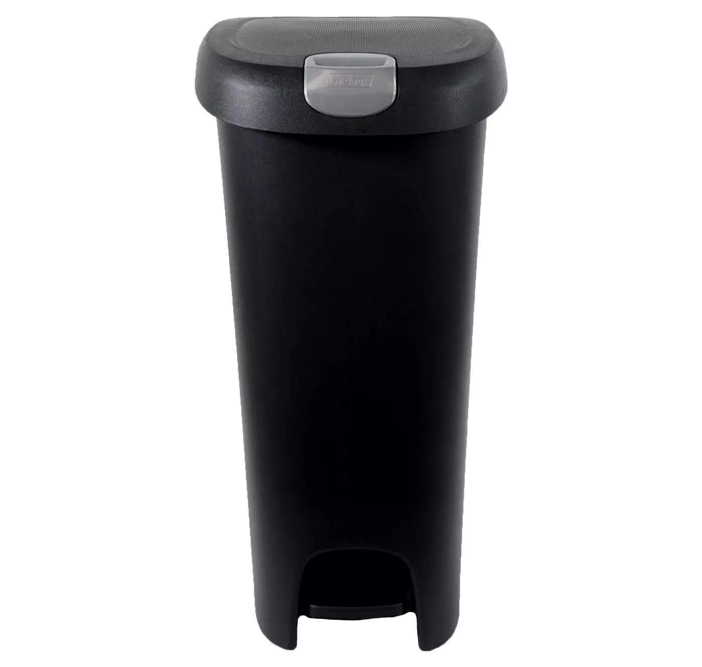 Hefty Lockable Step On Trash Can, 12 Gallon, Black, 2/Pack (HFTCOM225807545)