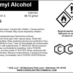 Isoamyl Alcohol 4 Fl Oz 100mL Glass Bottle