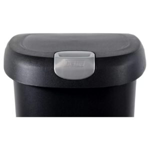 Hefty Lockable Step On Trash Can, 12 Gallon, Black, 2/Pack (HFTCOM225807545)