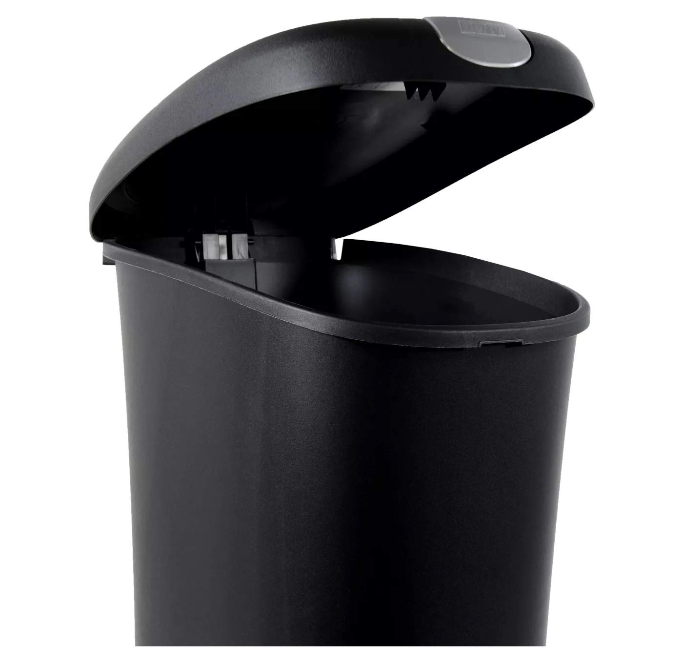 Hefty Lockable Step On Trash Can, 12 Gallon, Black, 2/Pack (HFTCOM225807545)