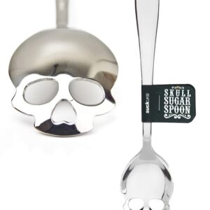 Suck UK Tea Stainless Steel Coffee ea Accessories for Spooky Home Gothic Skull Decor, Mini Spoons Or Kitchen Spoons, Kitchen Gifts & Goth Gifts