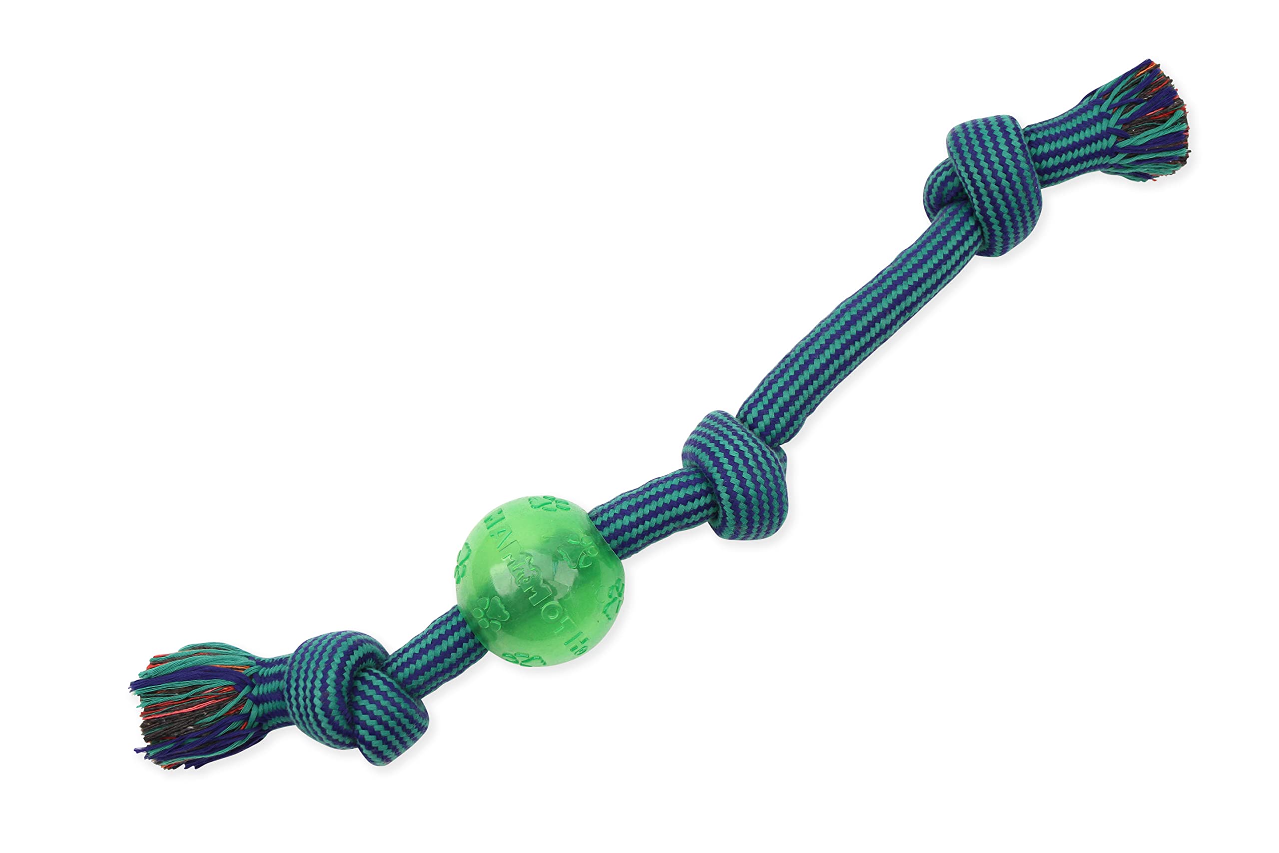 Mammoth Pet Products Large 20" Extra 3 Knot Tug w/TPR Ball