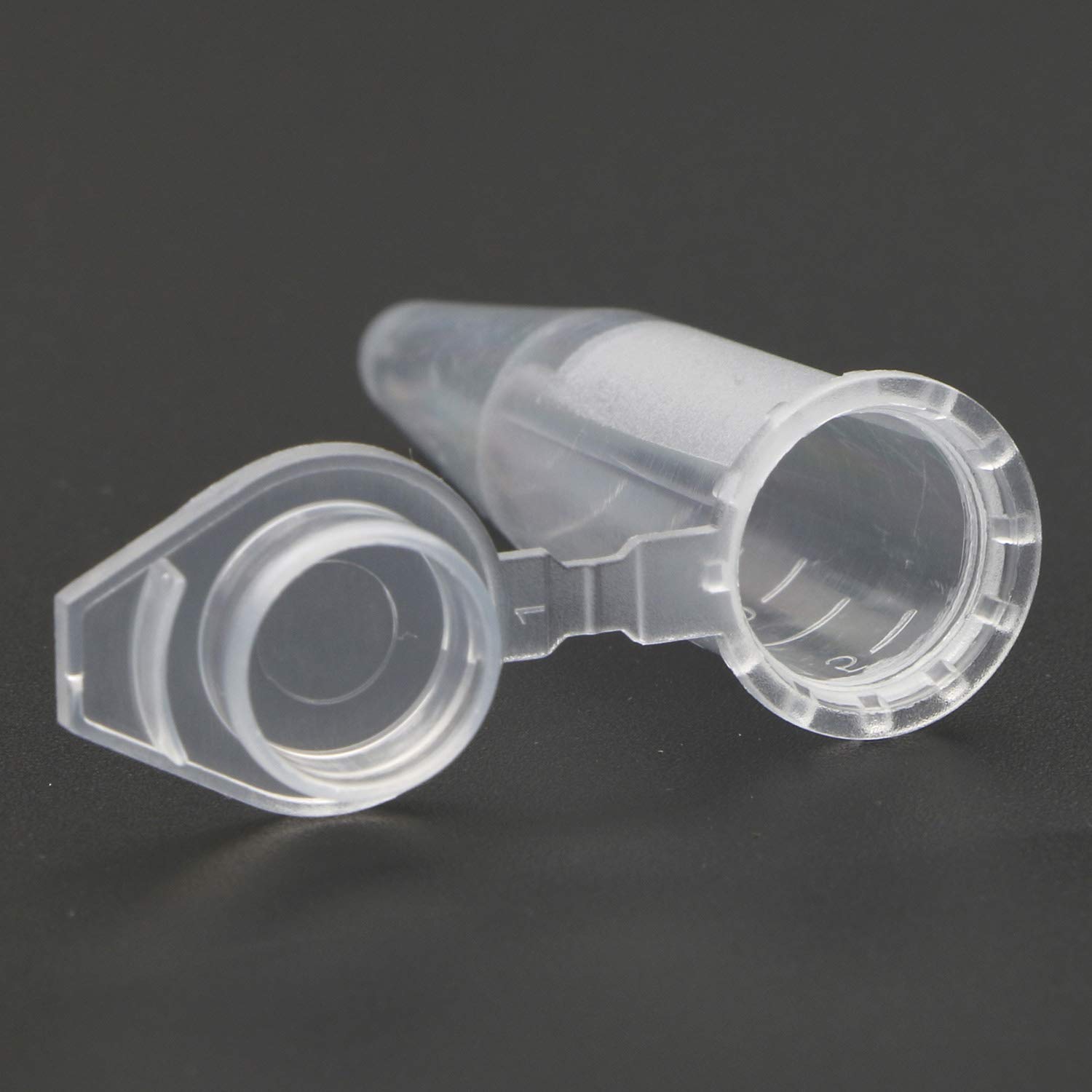 100 Pcs Centrifuge Tubes 1.5 ml Bottom Tip Clear Plastic Test Tube Vials Small Tubes with Caps Small Sample Bottle Vials Container with Cap for Lab