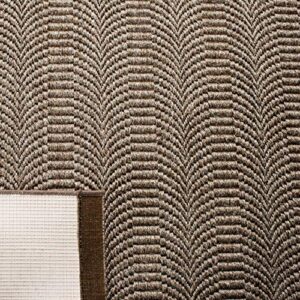 SAFAVIEH Palm Beach Collection Accent Rug - 3' x 5', Silver, Sisal & Jute Design, Ideal for High Traffic Areas in Entryway, Living Room, Bedroom (PAB322D)