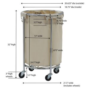 Household Essentials Commercial Round Laundry Hamper Large