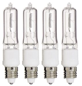 kor (4 pack) q150cl/mc - 150 watt jd t4 e11 mini candelabra base 120v clear light bulbs