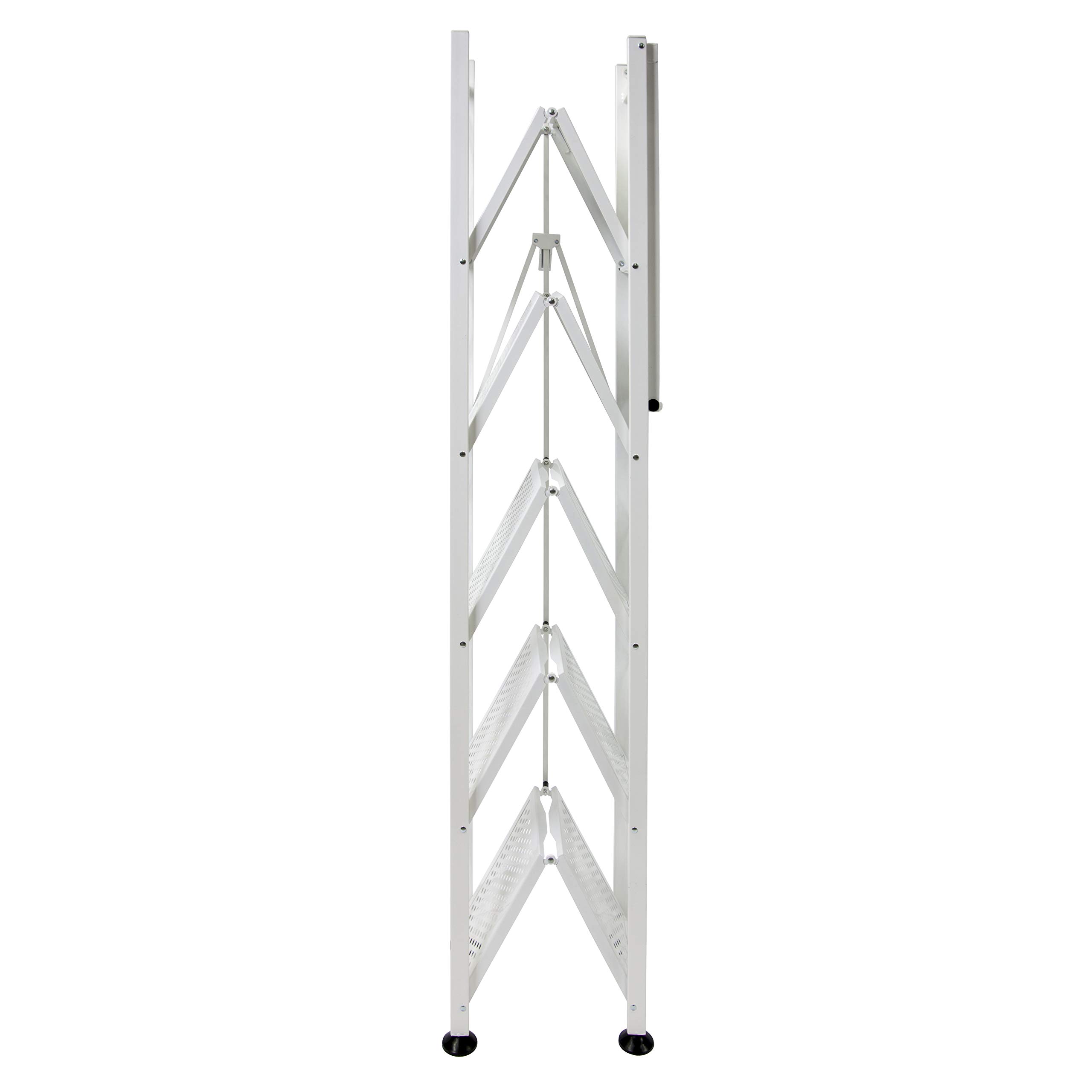 Origami 6-Tier Metal Storage Shelves with Durable Steel Frame and Easy Assembly for Home, Kitchen, and Garage Shelving, White