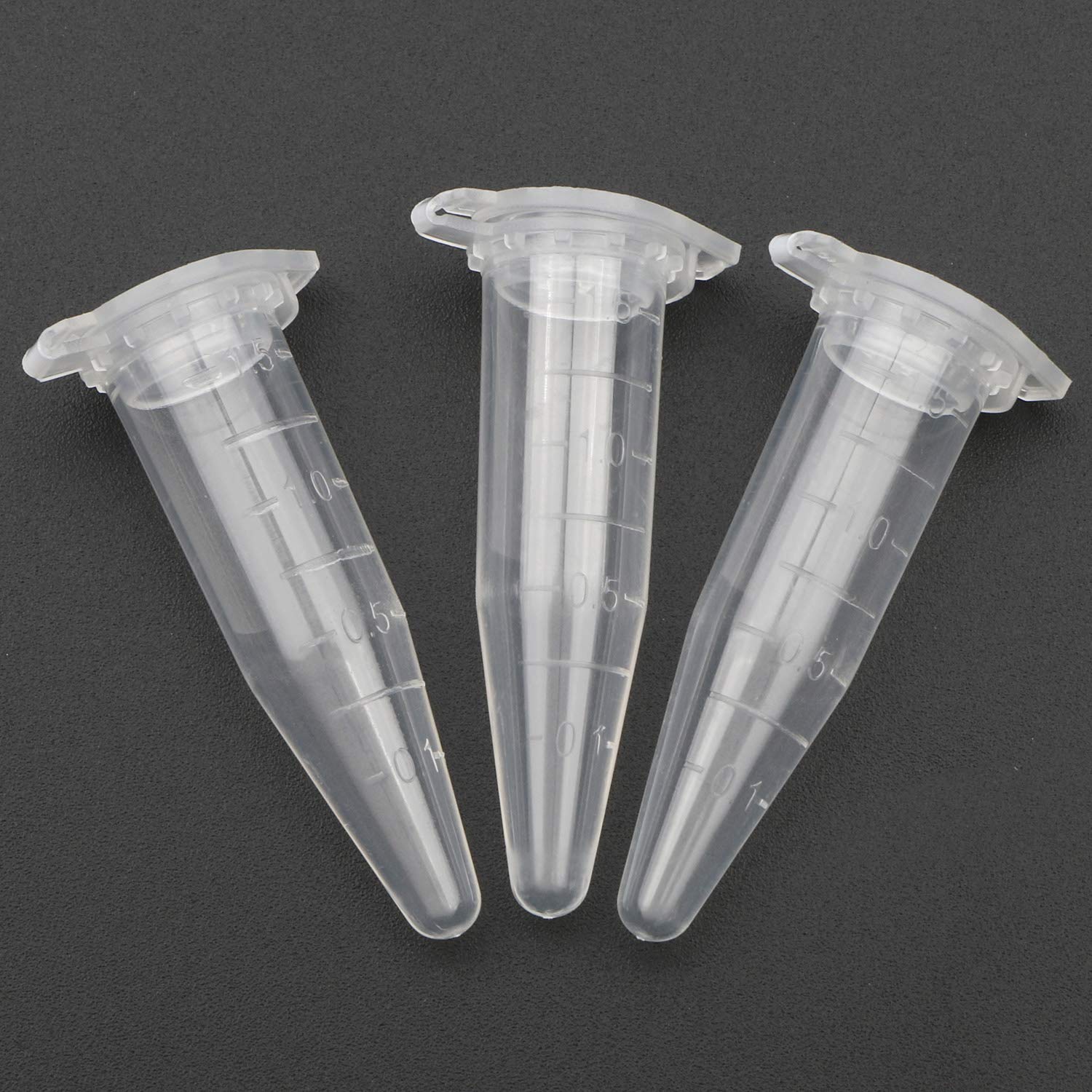 100 Pcs Centrifuge Tubes 1.5 ml Bottom Tip Clear Plastic Test Tube Vials Small Tubes with Caps Small Sample Bottle Vials Container with Cap for Lab