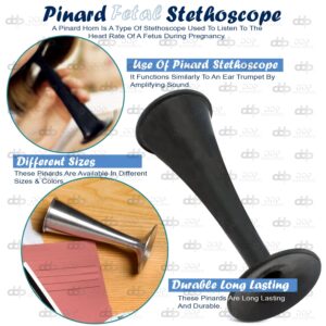 Pinard Fetal Stethoscope Plastic Black