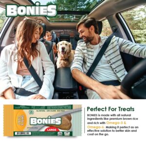 Bonies Natural Skin & Coat Formula Small-Sized Single Bone - Promote Silky Coat & Healthy Skin, Healthy Teeth & Fresh Breath, Low Calories - Chicken Flavor, 1 Bone