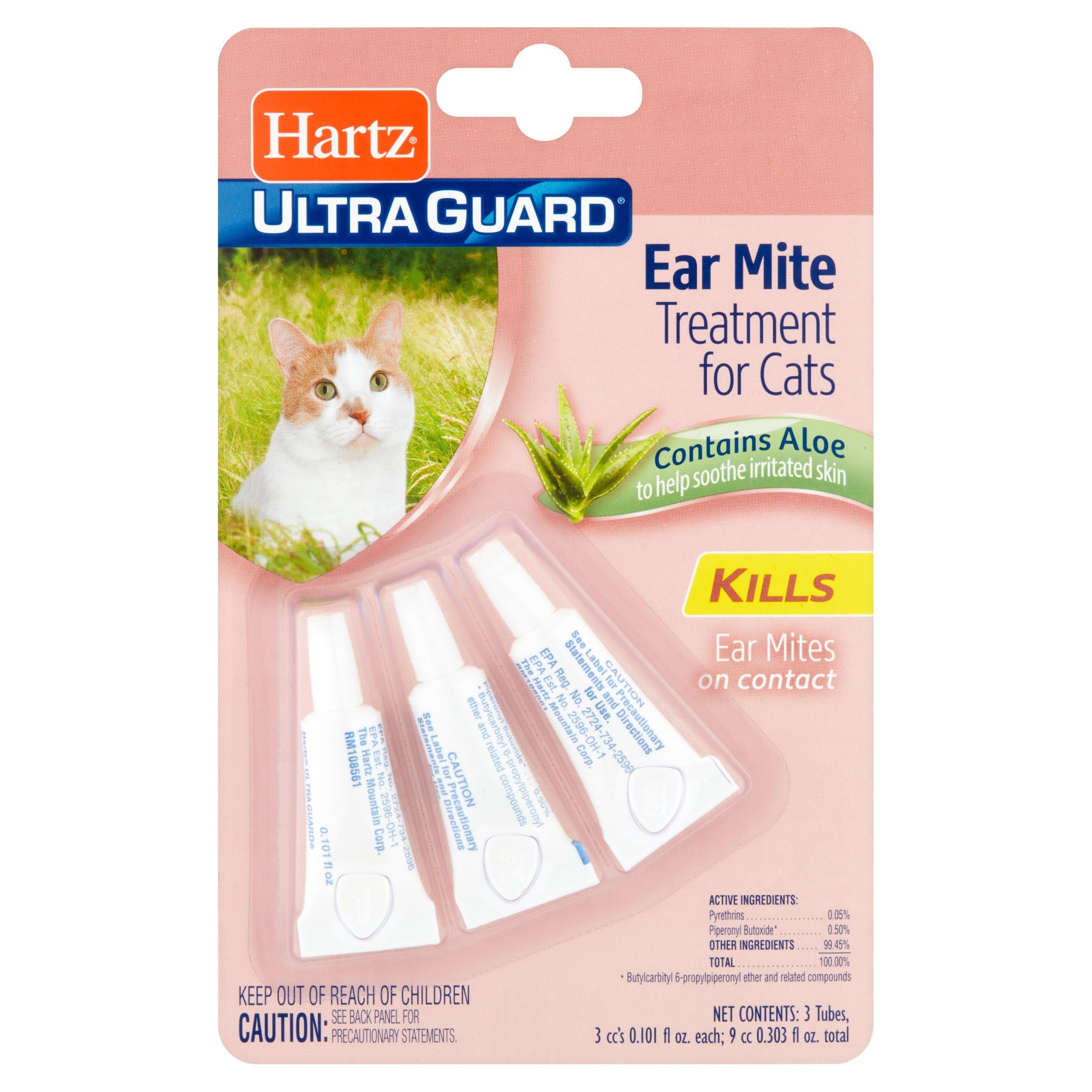 Hartz Ear Mite Treatment for Cats-3 Pack Package May Vary