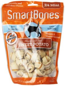 smartbones sweet potato dog chews, mini, 24ct (2 pack)