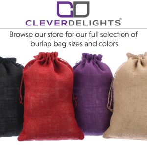 CleverDelights 12" x 20" Burlap Bags - 12 Pack - 12x20 Inch Jute Burlap Drawstring Sacks