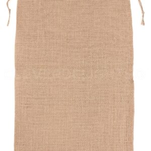 CleverDelights 12" x 20" Burlap Bags - 12 Pack - 12x20 Inch Jute Burlap Drawstring Sacks