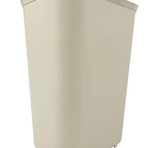 Rubbermaid Commercial 254400BG Fire-Resistant Wastebasket Rectangular Fiberglass 10gal Beige