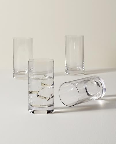 Lenox Tuscany Classics 4-Piece Highball Glass Set, 4 Count (Pack of 1), Clear