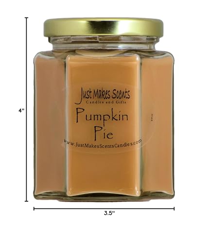 Pumpkin Pie Scented Blended Soy Candle | Hand Poured Fall Fragrance Candles | Made in The USA by Just Makes Scents