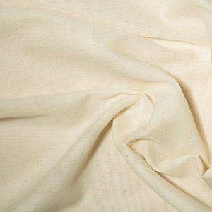 Mybecca 100% Cotton Muslin Fabric,Textile Unbleached, Draping Fabric Wide: 63 inch Natural 10 Yards (5.25 Feet x 30 Feet)(63" x 360") Medium Weight