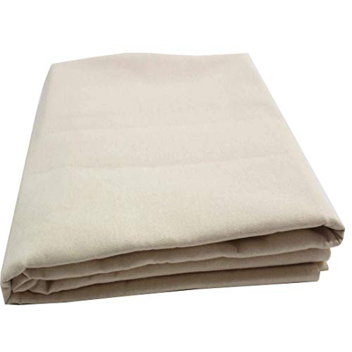 Mybecca 100% Cotton Muslin Fabric,Textile Unbleached, Draping Fabric Wide: 63 inch Natural 10 Yards (5.25 Feet x 30 Feet)(63" x 360") Medium Weight