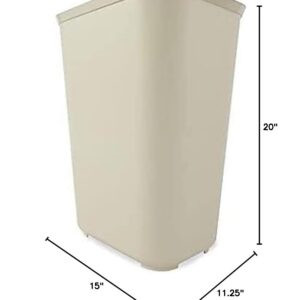 Rubbermaid Commercial 254400BG Fire-Resistant Wastebasket Rectangular Fiberglass 10gal Beige