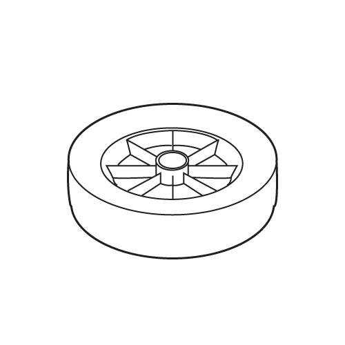 Rubbermaid Commercial Products Rcp 1025-L6 12" Soft Rubber Wheel 1/Ea RCP 1025-L6