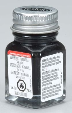 Semi Gloss Black Enamel Paint Testors 1/4 Oz