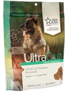 ultracruz canine probiotic supplement for dogs, 120 tasty chews