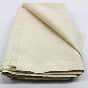 Mybecca 100% Cotton Muslin Fabric,Textile Unbleached, Draping Fabric Wide: 63 inch Natural 10 Yards (5.25 Feet x 30 Feet)(63" x 360") Medium Weight