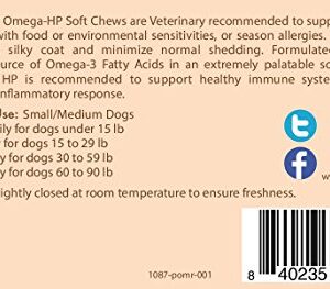 Healthy Breeds Pomeranian Omega HP Fatty Acid Skin and Coat Support Soft Chews 60 Count