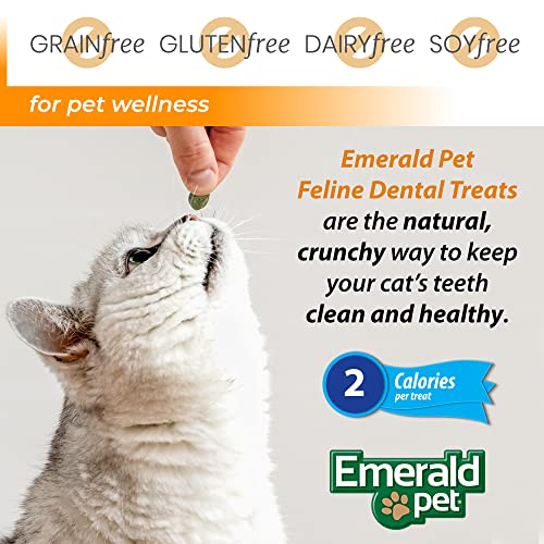 Feline Dental Treats — Tasty and Crunchy Cat Dental Treats Grain Free — Natural Dental Treats to Clean Cat Teeth, Freshen Cat Breath, and Reduce Plaque and Tartar Buildup — Catnip Treats, 3 oz