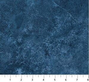 northcott 'stonehenge' mottled dark blue 3937-193 cotton fabric by the yard